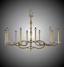 American Brass & Crystal IL5347-36G-ST - 10 Light Kensington Island Light Larger