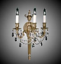 American Brass & Crystal WS2113-O-05S-PI - 3 Light Torch Wall Sconce