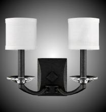 American Brass & Crystal WS5482-35S-36G-ST-PG - 2 Light Kensington Wall Sconce with Shades