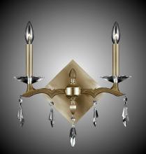 American Brass & Crystal WS5512-G-38G-ST - 2 Light Kaya Wall Sconce