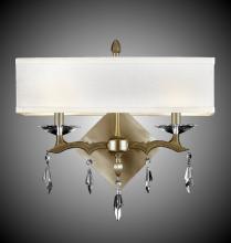 American Brass & Crystal WS5661-G-35S-37G-ST-GL - 2 Light Kaya Rectangular Shade Wall Sconce