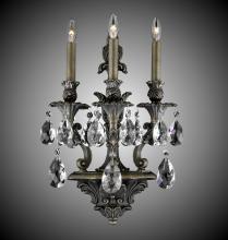 American Brass & Crystal WS9083-O-07G-ST - 3 Light Blairsden Wall Sconce