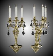 American Brass & Crystal WS9086-A-23S-PI - 3 Light Extended Blairsden Wall Sconce