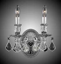 American Brass & Crystal WS9402-O-21S-ST - 2 Light Circular Wall Sconce