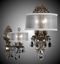 American Brass & Crystal WS9420-O-13S-ST-HL - 3 Light Shaded Wall Sconce