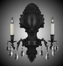 American Brass & Crystal WS9427-A-03G-ST - 2 Light Fleur-De-Lis Large Wall Sconce