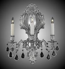 American Brass & Crystal WS9428-O-03G-ST - 3 Light Fleur-De-Lis Large Wall Sconce