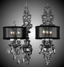 American Brass & Crystal WS9480-A-23S-ST-HL - 3 Light Shaded Extended Wall Sconce