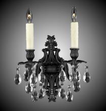 American Brass & Crystal WS9482-U-03G-ST - 2 Light Filigree Wall Sconce