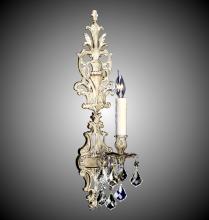 American Brass & Crystal WS9485-A-21S-ST - 2 Light Filigree Extended Top Wall Sconce