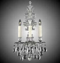 American Brass & Crystal WS9486-O-21S-PI - 3 Light Filigree Extended Top Wall Sconce