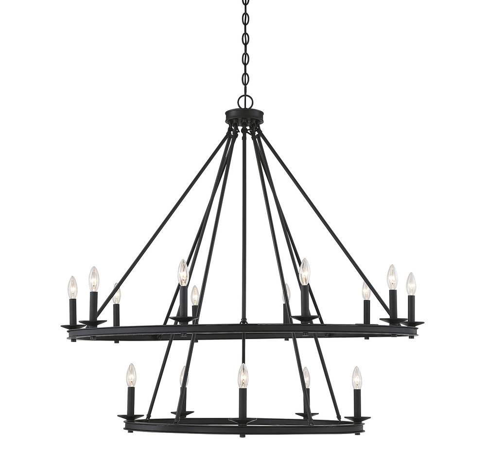 Middleton 15-Light Chandelier in Matte Black