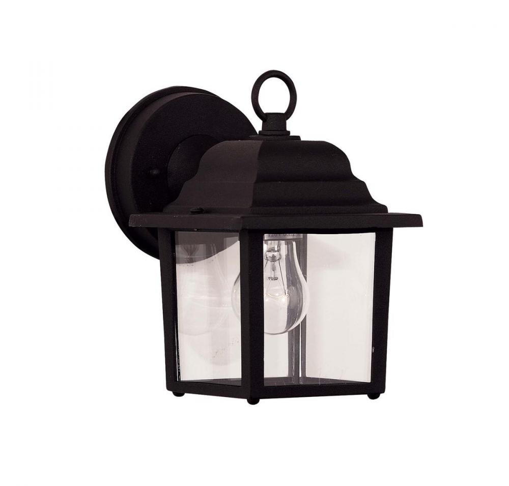 Exterior Collections 1-Light Outdoor Wall Lantern in Black