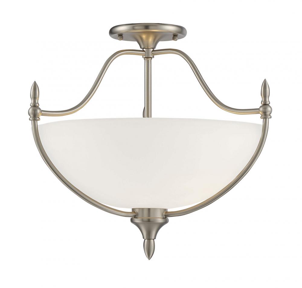 Herndon 3-Light Ceiling Light in Satin Nickel