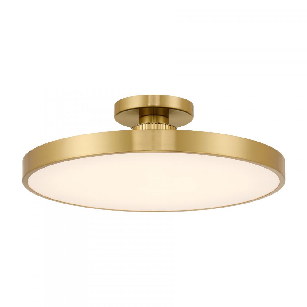 Thayer 1-Light LED Ceiling Light in Warm Brass