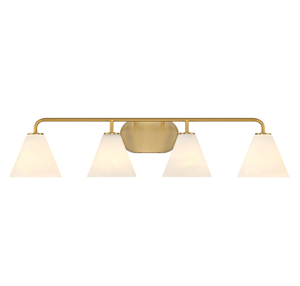 Blair 4-Light Bathroom Vanity Light in Warm Brass