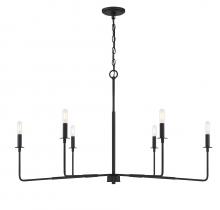 Savoy House 1-2221-6-89 - Salerno 6-Light Chandelier in 
Matte Black