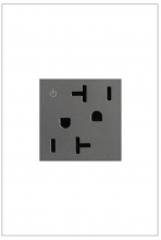 Legrand ARCD202M10 - adorne® 20A Tamper-Resistant Dual-Controlled Outlet, Magnesium