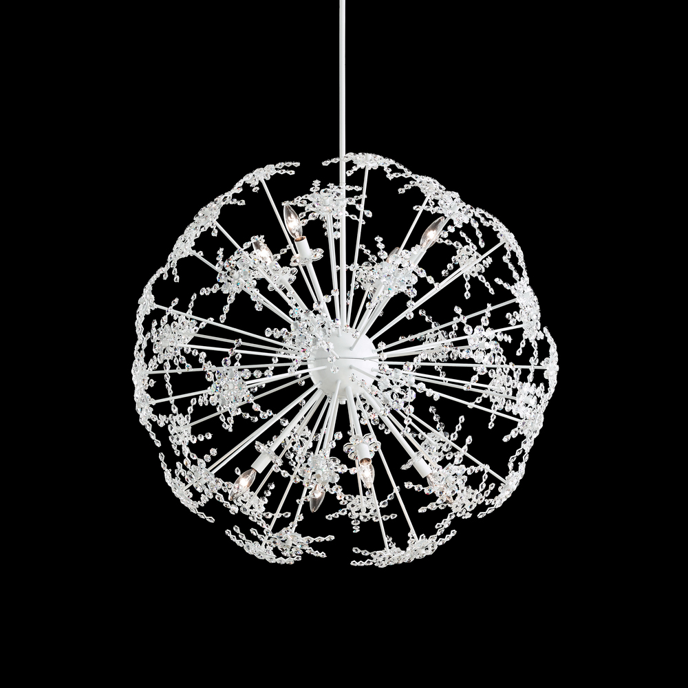 Esteracae 36IN 120V Pendant in Jet Black with Radiance Crystal