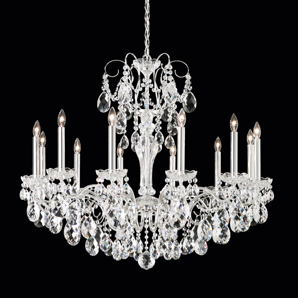 Sonatina 12 Light 120V Chandelier in Heirloom Bronze with Heritage Handcut Crystal