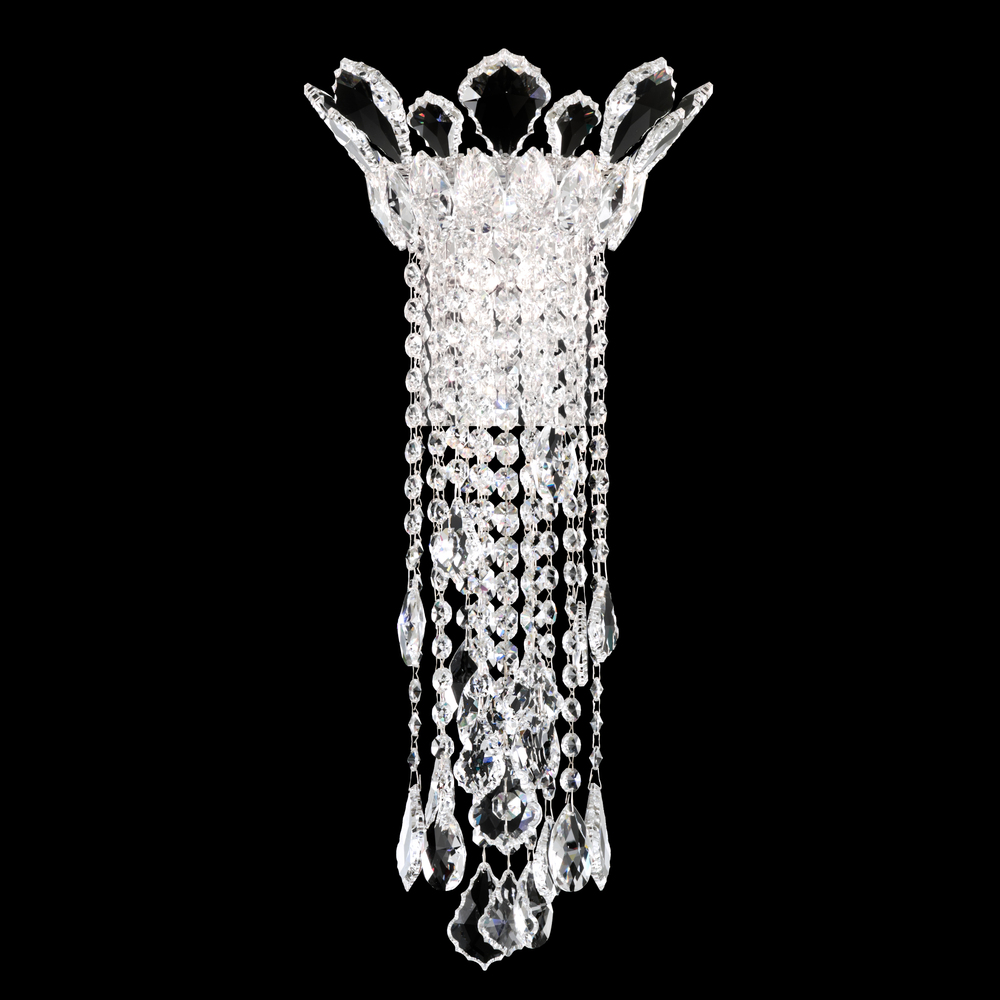 Trilliane Strands 2 Light 120V Wall Sconce in Polished Stainless Steel with Radiance Crystal