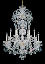 Schonbek 1870 6813-40H - Olde World 12 Light 120V Chandelier in Polished Silver with Clear Heritage Handcut Crystal