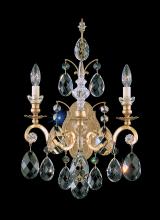 Schonbek 1870 3761-48 - Renaissance 2 Light 120V Wall Sconce in Antique Silver with Heritage Handcut Crystal