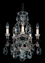 Schonbek 1870 3769-48 - Renaissance 5 Light 120V Chandelier in Antique Silver with Clear Heritage Handcut Crystal