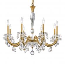 Schonbek 1870 S8608N-22R - San Marco 8 Light 120V Chandelier in Heirloom Gold with Radiance Crystal