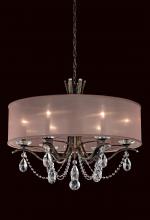 Schonbek 1870 VA8306N-51H2 - Vesca 6 Light 120V Chandelier in Black with Clear Heritage Handcut Crystal and Gold Shade