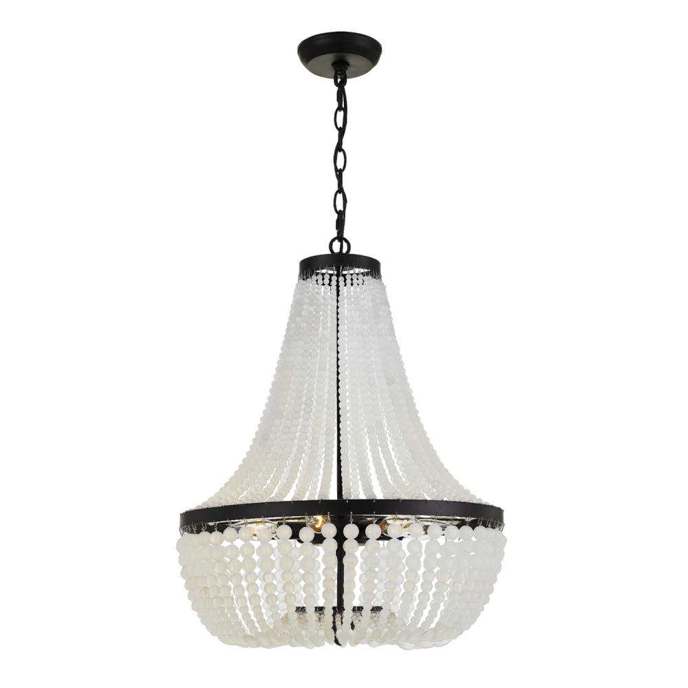 Rylee 6 Light Matte Black Chandelier