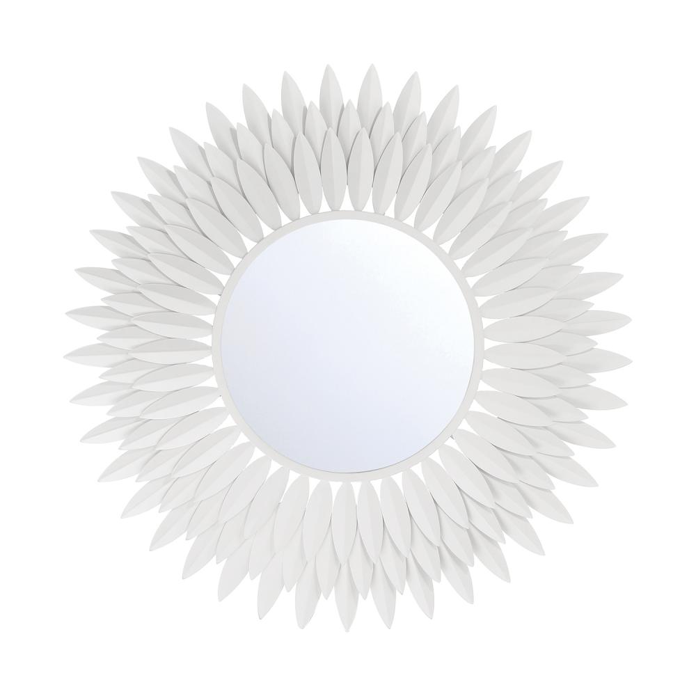 Broche Matte White 24in Mirror