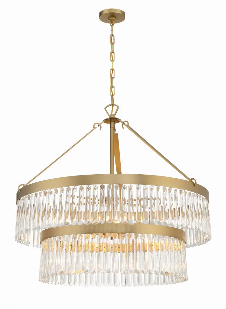 Emory 9 Light Modern Gold Chandelier