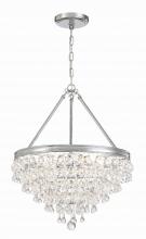 Crystorama 136-CH - Calypso 6 Light Crystal Teardrop Polished Chrome Chandelier