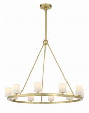 Crystorama ARA-10265-SB-ST - Aragon 10 Light LED Soft Brass Chandelier