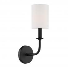 Crystorama BAI-A2101-MK - Bailey 1 Light Matte Black Sconce