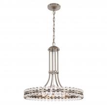 Crystorama CLO-8898-BN - Clover 8 Light Brushed Nickel Chandelier