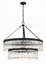 Crystorama EMO-5408-BF - Emory 9 Light Black Forged Chandelier