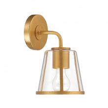 Crystorama FUL-911-GA-CL - Fulton 1 Light Antique Gold Sconce