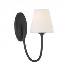 Crystorama JUN-10321-BF - Juno 1 Light Black Forged Sconce