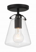 Crystorama VSS-7002-MK_CEILING - Voss 1 Light Matte Black Semi Flush Mount