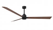 Matthews Fan Company AK-BK-WN-72 - Alessandra 3-blade transitional ceiling fan in matte black finish with walnut blades. Optimized fo