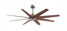 Matthews Fan Company AN-BN-WN-64 - Ariella 8-blade ceiling fan in Brushed Nickel and Walnut Tone blades