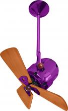 Matthews Fan Company BD-LTPURPLE-WD - Bianca Direcional ceiling fan in Ametista (Blue) finish with solid sustainable mahogany wood blade