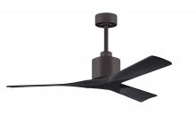 Matthews Fan Company NK-TB-BK-52 - Nan 6-speed ceiling fan in Textured Bronze finish with 52” solid matte black wood blades