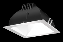 RAB Lighting NDLED4SD-50YY-W-S - RECESSED DOWNLIGHTS 12 LUMENS NDLED4SD 4 INCH SQUARE UNIVERSAL DIMMING 50 DEGREE BEAM SPREAD 2700K