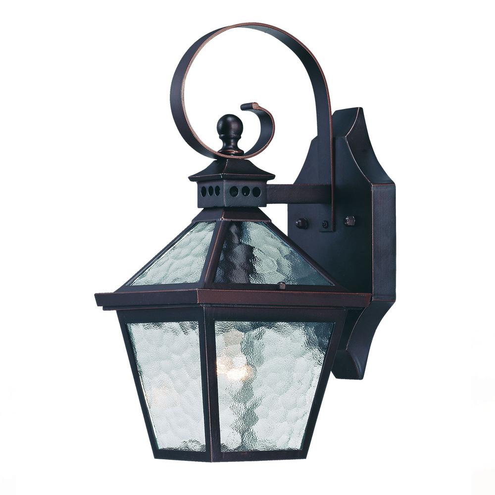 Bay Street Collection Wall-Mount 1-Light Outdoor Architectural Bronze Light Fixture