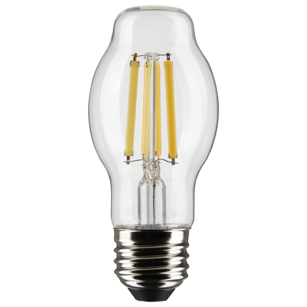 8 Watt BT15 LED; Clear; Medium base; 90 CRI; 5000K; 120 Volt