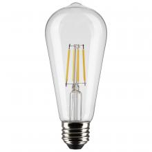 Satco Products Inc. S21362 - 5 Watt ST19 LED; Clear; Medium base; 90 CRI; 4000K; 120 Volt