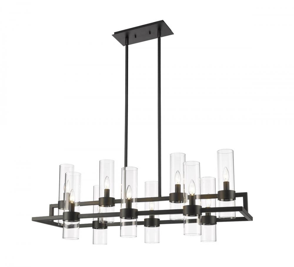 10 Light Linear Chandelier